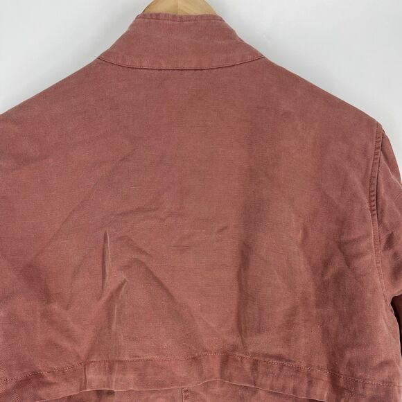 Rails Jacket Size Medium Womens Brick Red Collins Utility Military Twill Linen - Picture 6 of 9